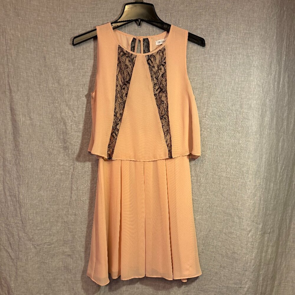 BCBGeneration Pale Pink Backless Flowy Dress Size 4